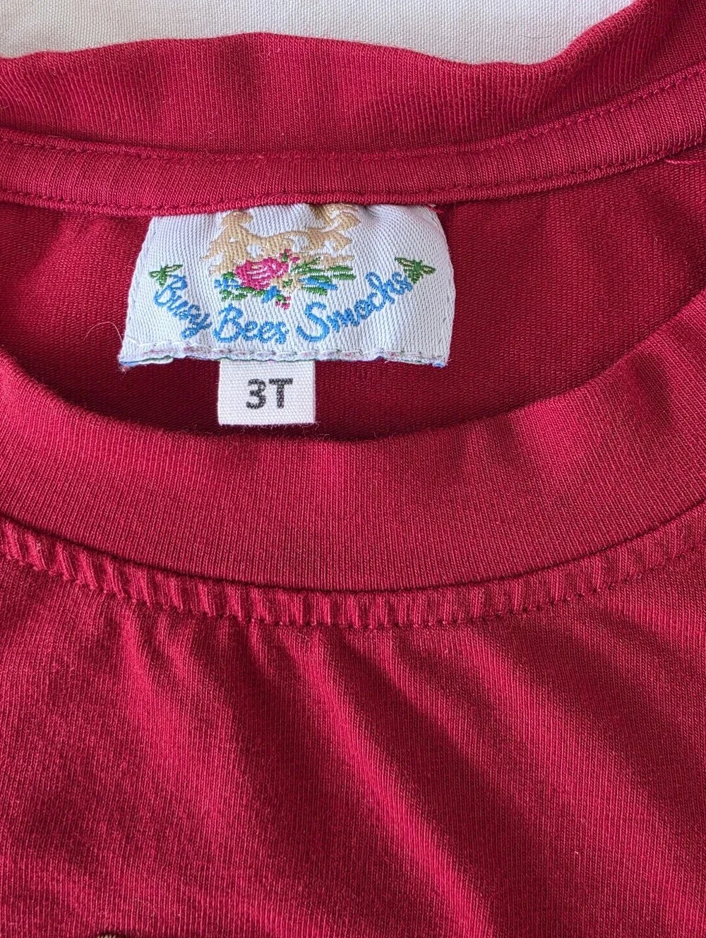 Busy Bees Smocks Dog And Football Red Tee T-shirt Boys 3T